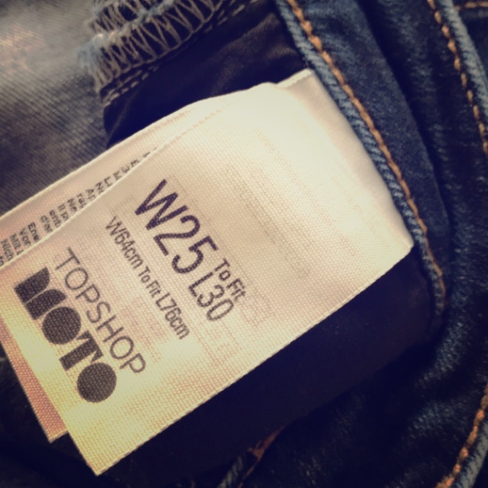 TOPSHOP Skinny cropped jeans